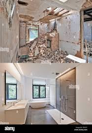 Bathroom renovation before and after transformation